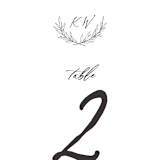 "Ridgeline" - Table Numbers in Ivory by Eric Clegg - Detail