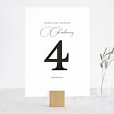 "Kindly Join Us" - Table Numbers in Pearl by Laura Hamm - Front