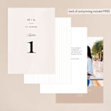 "Crush" - Table Numbers in Buttery by Carolyn MacLaren - Back of Card Options