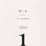 "Crush" - Table Numbers in Buttery by Carolyn MacLaren - Detail