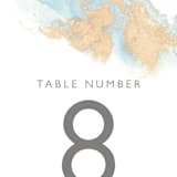 "My tenderness" - Table Numbers in Topaz by Helen Halik - Detail