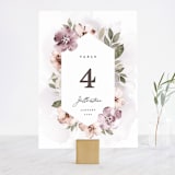 "Fancifully" - Table Numbers in Dust Mauve by Everett Paper Goods - Front