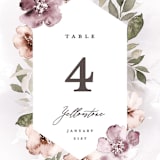 "Fancifully" - Table Numbers in Dust Mauve by Everett Paper Goods - Detail