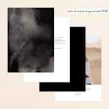 "Eloquent" - Table Numbers in Coal by Mansi Verma - Back of Card Options