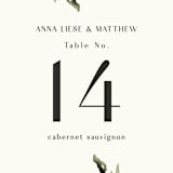 "Rural Romance" - Table Numbers in Leaf by Chris Griffith - Detail