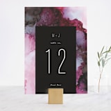 "Aurora" - Table Numbers in Raspberry by Itsy Belle Studio - Front