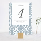 "Painted Ikat" - Table Numbers in Frost by Liz Conley - Front