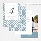 "Painted Ikat" - Table Numbers in Frost by Liz Conley - Back of Card Options