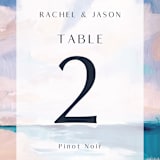 "Sand & Sun" - Table Numbers in Ocean by Nicole Walsh - Detail