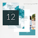 "Cotton Air" - Table Numbers in Seaside by Lea Velasquez - Back of Card Options