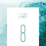 "New Wave" - Table Numbers in Marine by Kaydi Bishop - Detail
