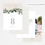 "Watermark" - Table Numbers in Cypress by Kaydi Bishop - Back of Card Options