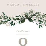 "Watermark" - Table Numbers in Cypress by Kaydi Bishop - Detail