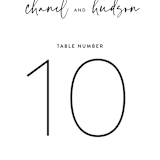 "Madison Ave" - Table Numbers in Linen by Design Lotus - Detail