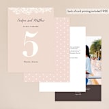 "French Roses" - Table Numbers in Blush by 2birdstone - Back of Card Options