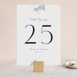 "A Sketched Wreath" - Table Numbers in Concrete by Plain White Paper Co - Front