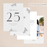 "A Sketched Wreath" - Table Numbers in Concrete by Plain White Paper Co - Back of Card Options