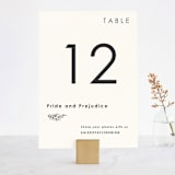"Modern Bliss" - Table Numbers in Cream by Elly - Front