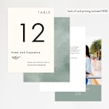 "Modern Bliss" - Table Numbers in Cream by Elly - Back of Card Options