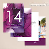 "saturated" - Table Numbers in Plum by Erin Deegan - Back of Card Options