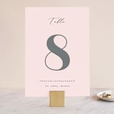 "Lettera" - Table Numbers in Blush by Lauren Chism - Front