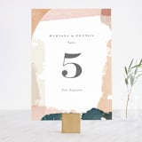 "Overlapping" - Table Numbers in Blush by Jennifer Wick - Front