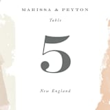 "Overlapping" - Table Numbers in Blush by Jennifer Wick - Detail