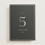 "Upper East" - Table Numbers in Charcoal by Megan Davis - Front