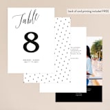 "Signed" - Table Numbers in Pearl by Roxy Cervantes - Back of Card Options