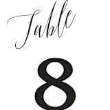 "Signed" - Table Numbers in Pearl by Roxy Cervantes - Detail