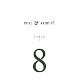 "A Dash of Delight" - Table Numbers in Pine Needle by Bramble Studio - Detail