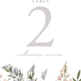 "Spring Wildflowers" - Table Numbers in Garden by Christie Elise - Detail