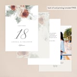 "rose drop" - Table Numbers in Rose by Cass Imagines - Back of Card Options