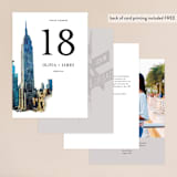 "Bold city" - Table Numbers in Ivory by Cass Imagines - Back of Card Options