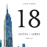 "Bold city" - Table Numbers in Ivory by Cass Imagines - Detail
