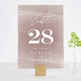 "plain paint" - Table Numbers in Taupe by Phrosné Barwood - Front