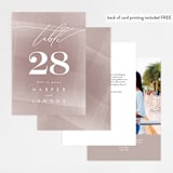 "plain paint" - Table Numbers in Taupe by Phrosné Barwood - Back of Card Options
