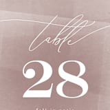 "plain paint" - Table Numbers in Taupe by Phrosné Barwood - Detail