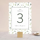 "Evergreens Watercolor" - Table Numbers in Forest by Yao Cheng Design - Front