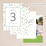 "Evergreens Watercolor" - Table Numbers in Forest by Yao Cheng Design - Back of Card Options