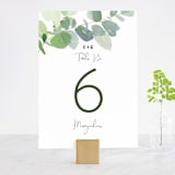"Soft Eucalyptus" - Table Numbers in Garden by Yao Cheng Design - Front