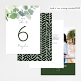 "Soft Eucalyptus" - Table Numbers in Garden by Yao Cheng Design - Back of Card Options