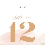 "Morning Mist" - Table Numbers in Blush by Carrie ONeal - Detail