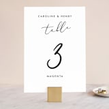 "Scripted Romance" - Table Numbers in Classic by Katherine Moynagh - Front