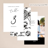 "Scripted Romance" - Table Numbers in Classic by Katherine Moynagh - Back of Card Options