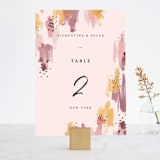 "Mod Brush" - Table Numbers in Blush by Lisa Fee Paura - Front