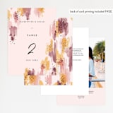 "Mod Brush" - Table Numbers in Blush by Lisa Fee Paura - Back of Card Options