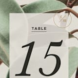 "Powder Room Florals" - Table Numbers in Cream by Ariel Rutland - Detail