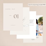 "Juniper" - Table Numbers in Blush by Mere Paper - Back of Card Options