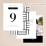 "Helena" - Table Numbers in Quartz by 2birdstone - Back of Card Options
